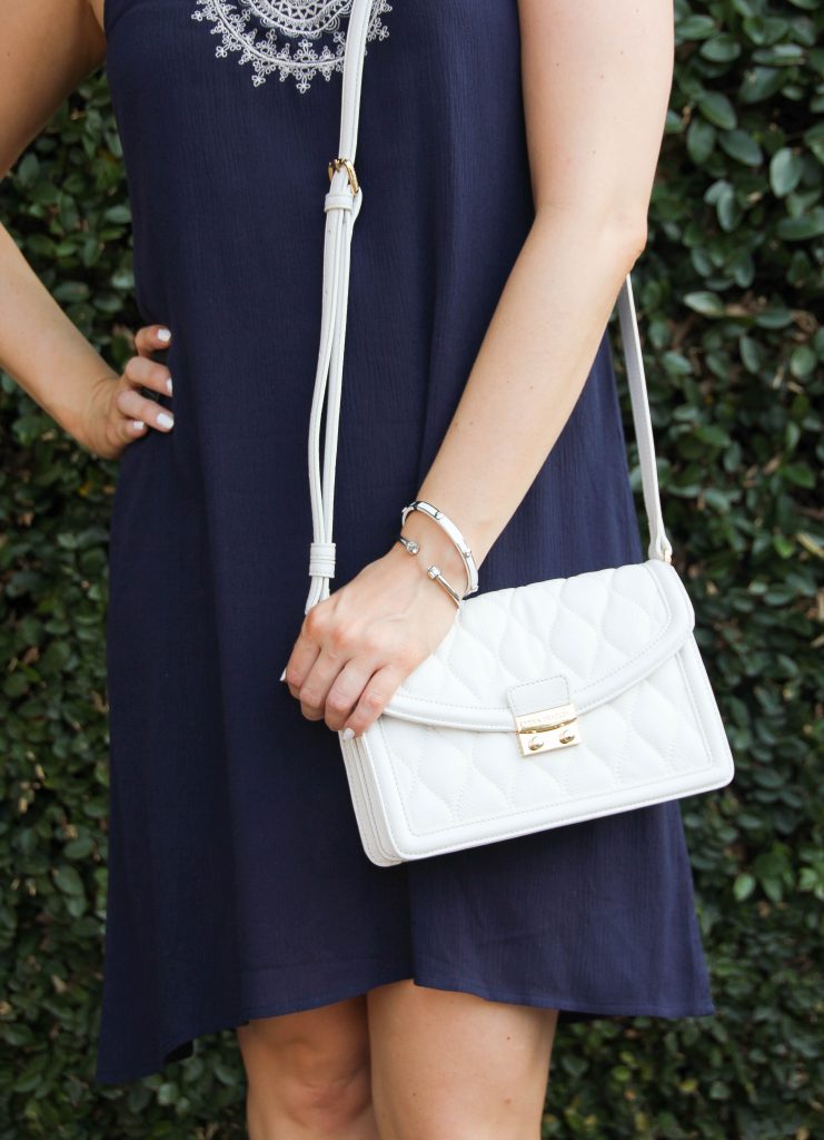 White Quilted Leather crossbody bag - perfect for spring and summer!