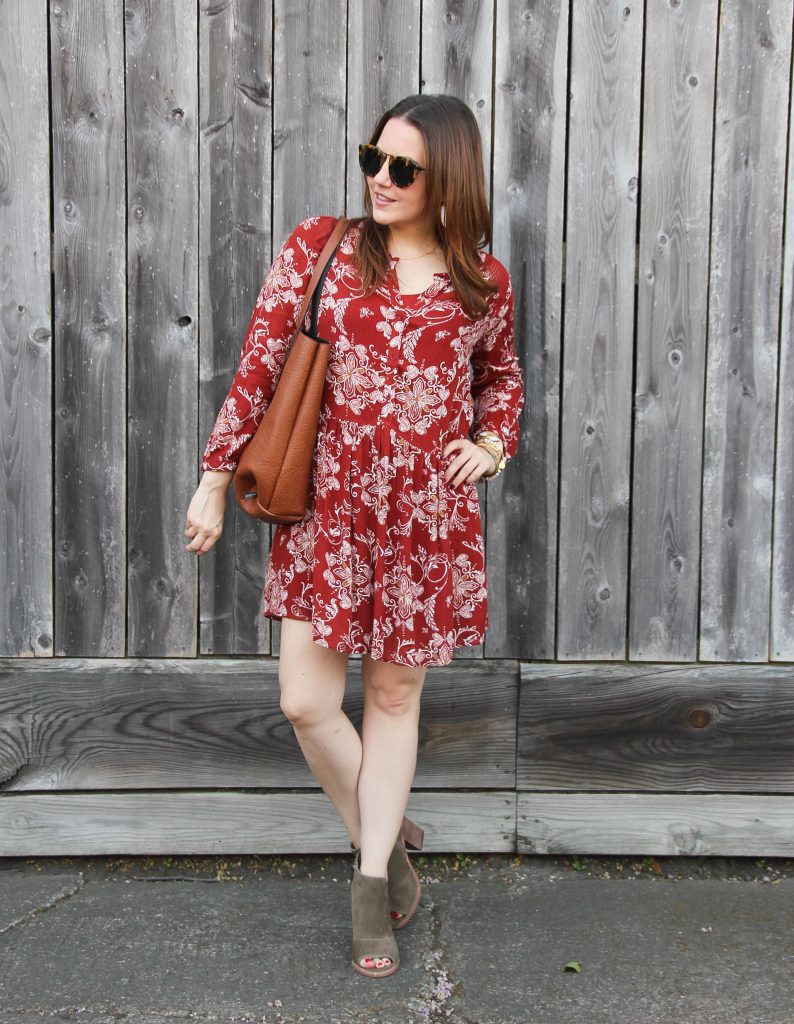 shift dress with booties