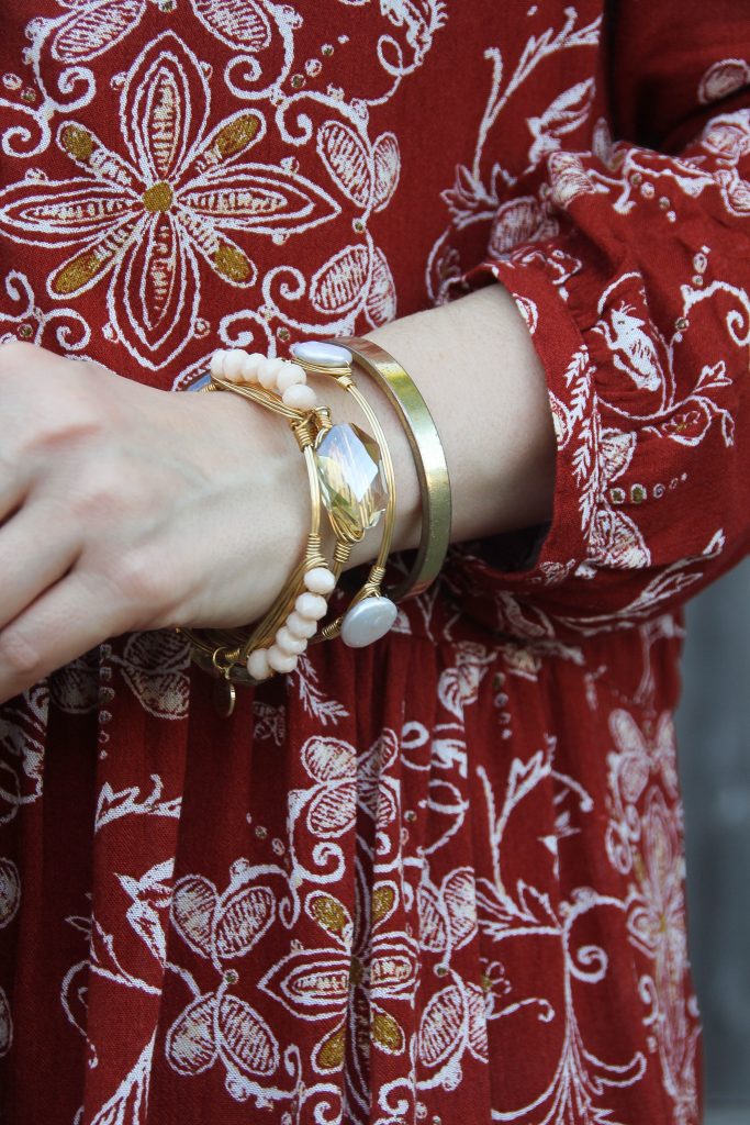 neutral stone bracelet stack