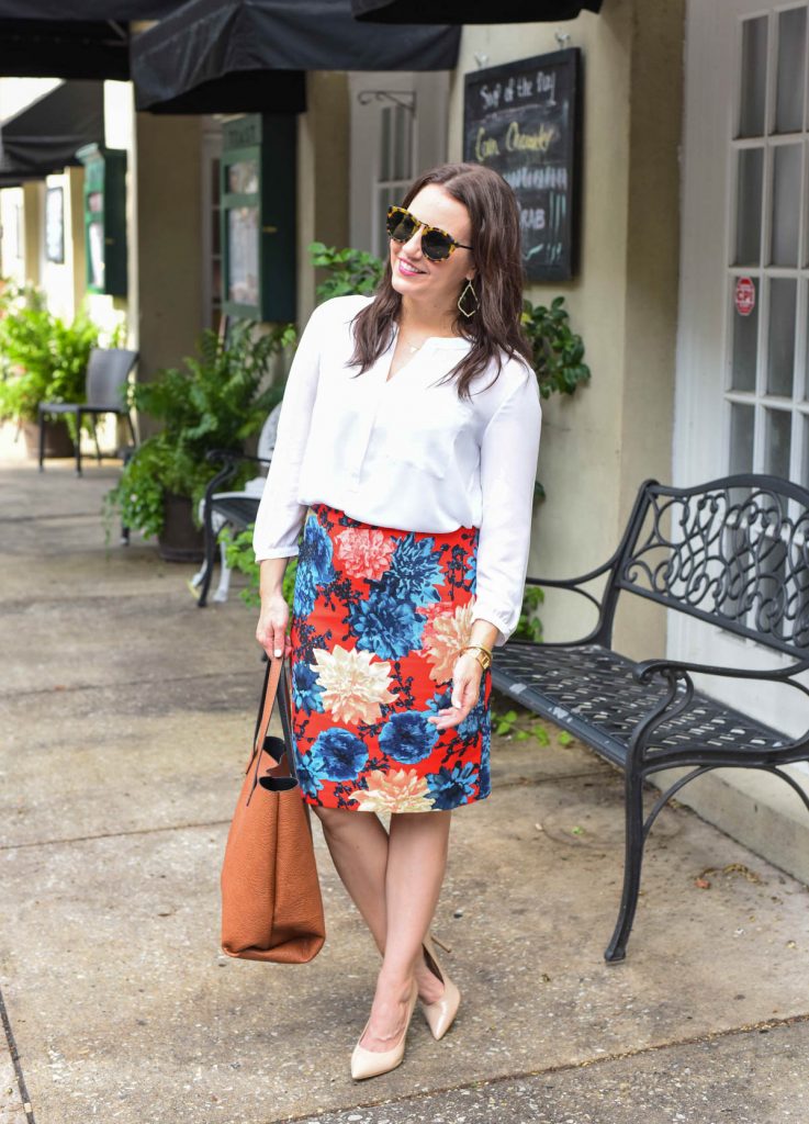 talbots dahlia skirt styled for work