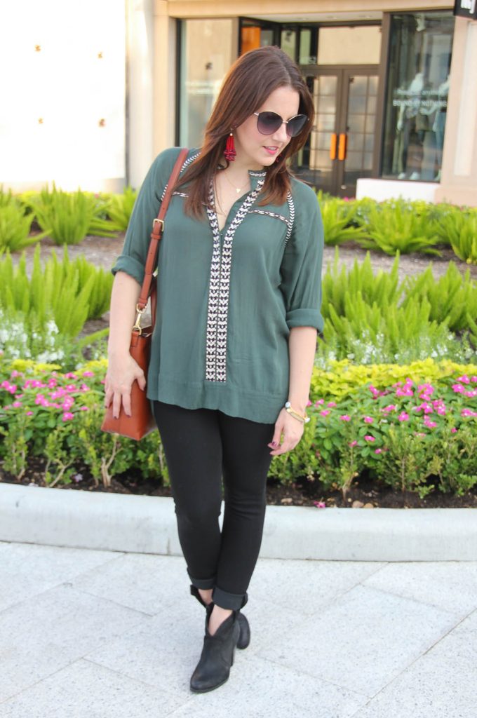 olive booties outfit