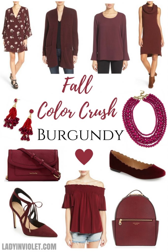 fall color trends burgundy clothing