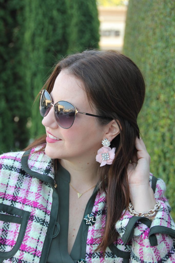 Baublebar Primrose earrings - pink floral drops