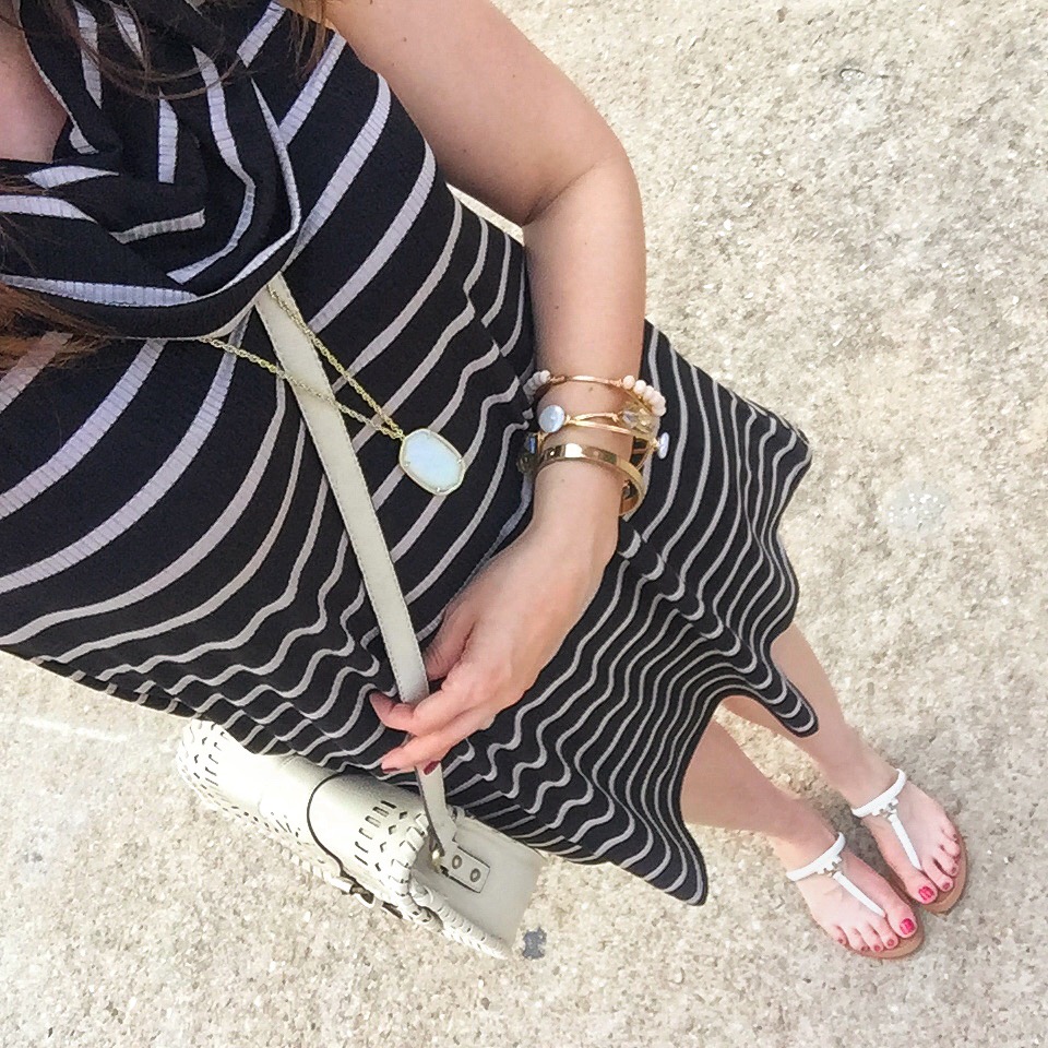 casual striped dress for fall outfit