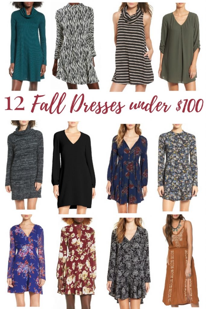Houston Fashion Blogger shares 12 fall dresses under 100 dollars.