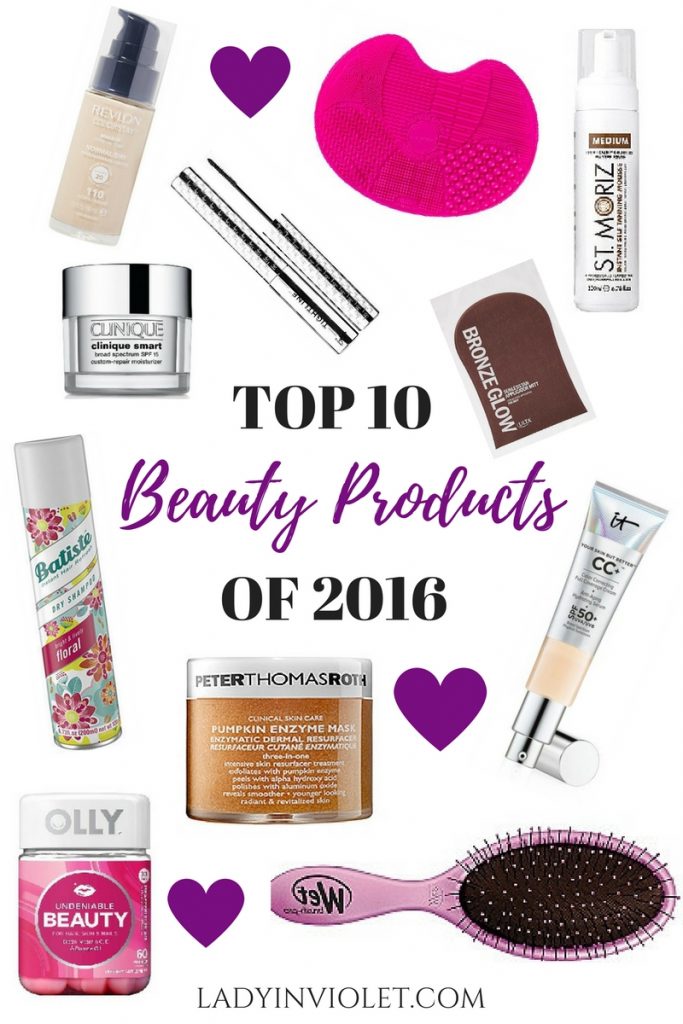 Houston Blogger, Lady in Violet shares her top ten beauty products of 2016 incuding it cosmetics, peter thom roth, olly, batiste, revlon and more.