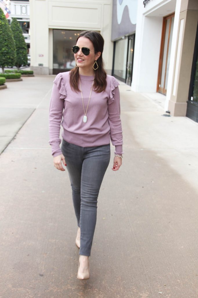 Light purple sweater outlet outfit