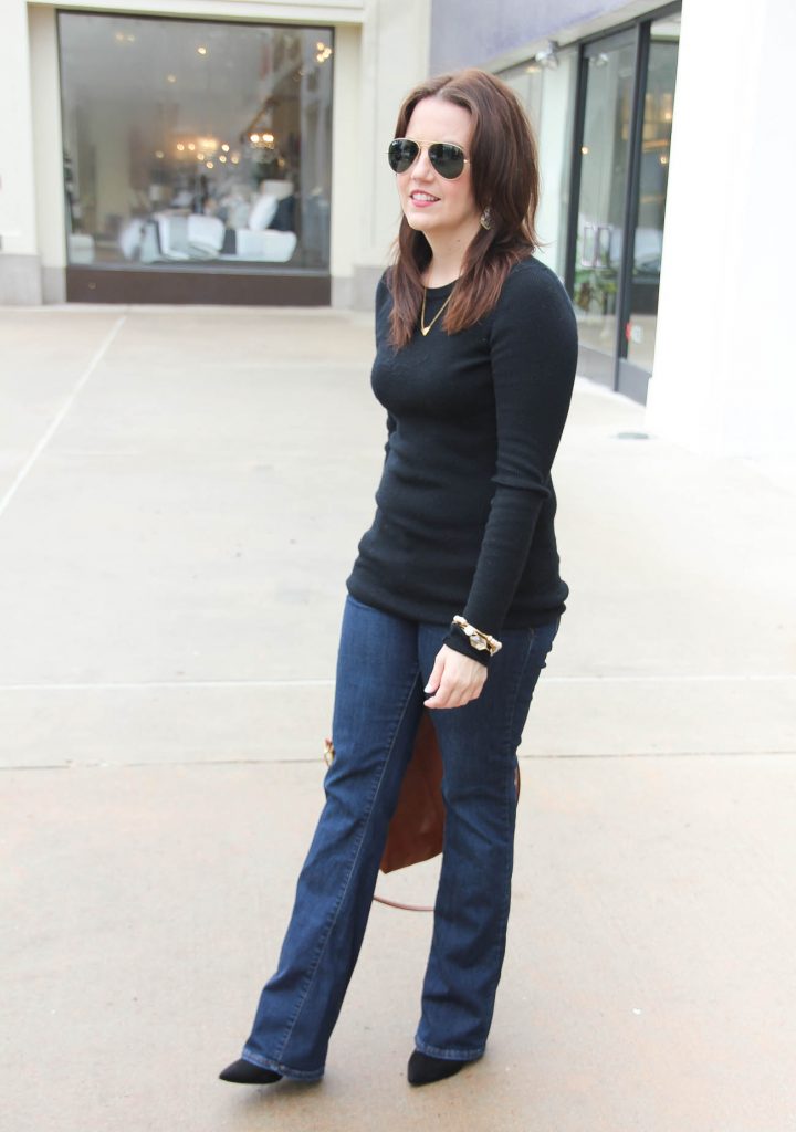 Lady in Violet, a Houston Fashion Blogger styles a casual weekend outfit for date night with jeans.