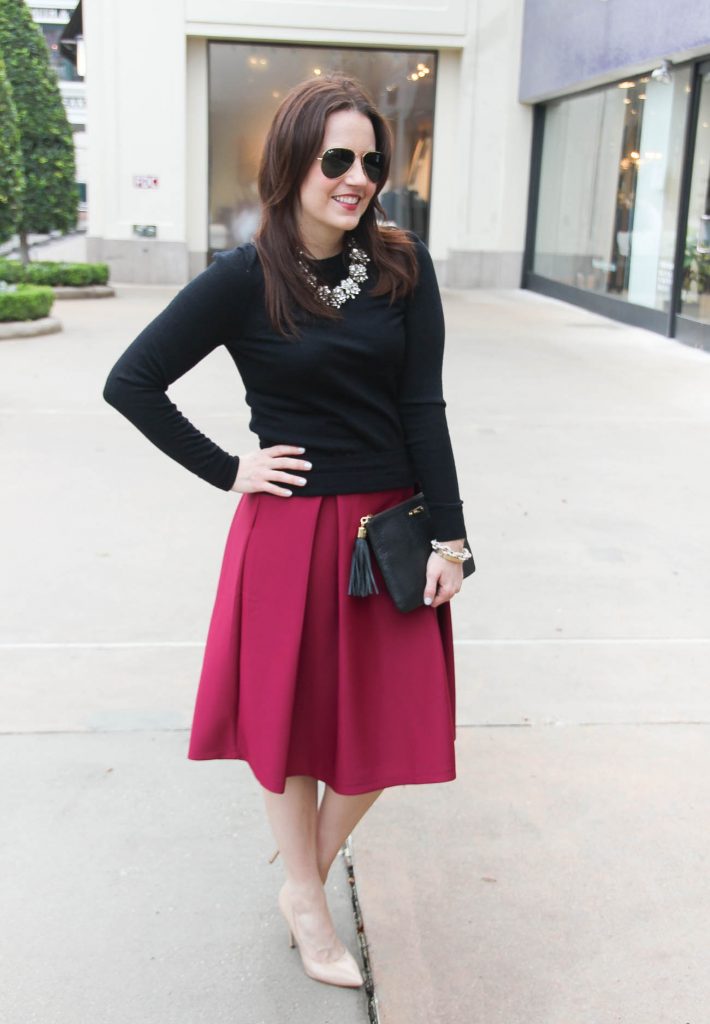 Day to Night: How to Wear a Pink Midi Skirt in the Fall