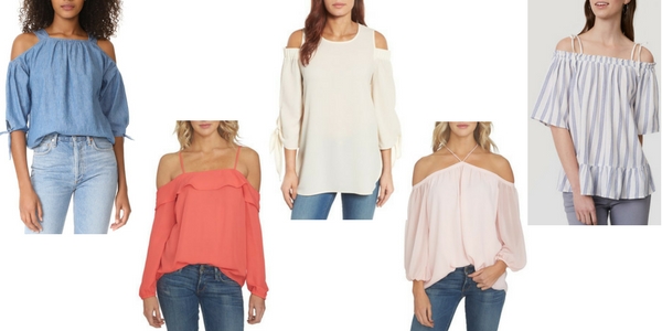 cute cold shoulder tops for spring