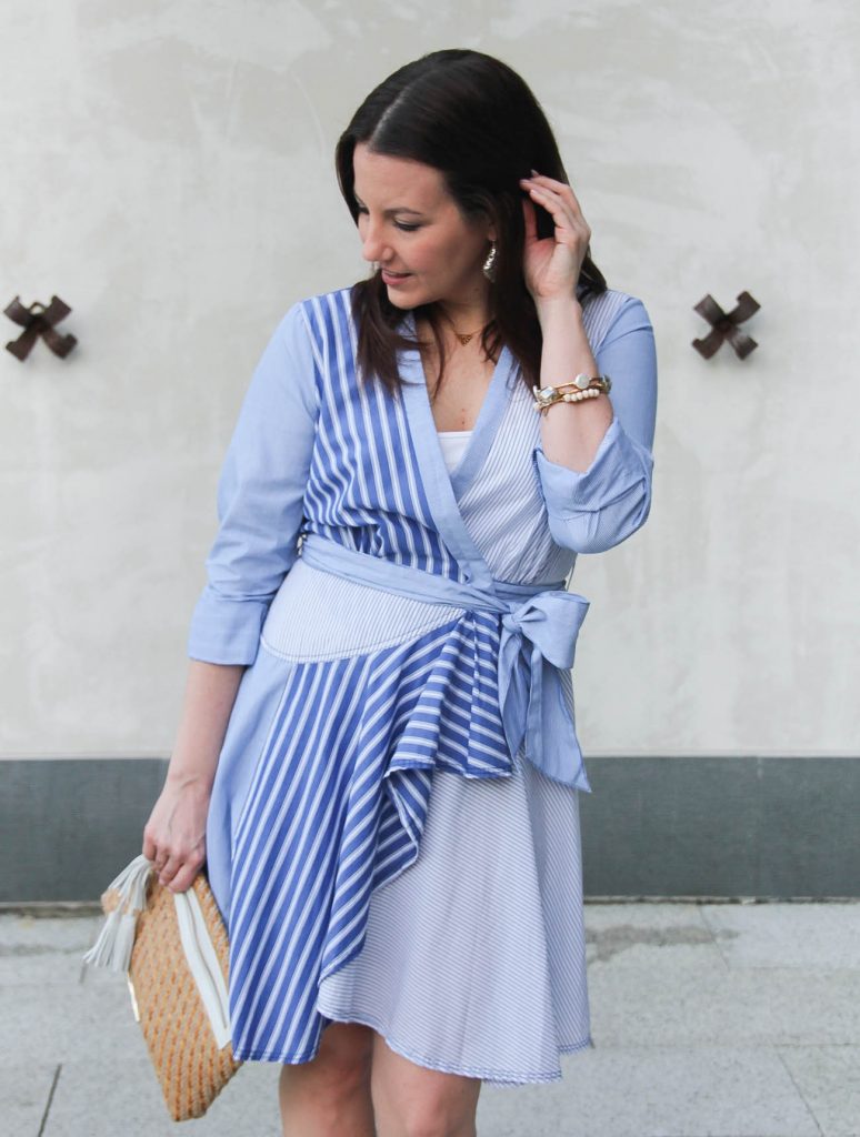 Houston fashion blogger wears an Anthropologie shirtdress for Easter.