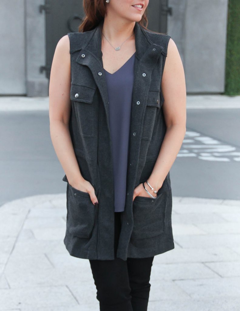 Nordstrom Anniversary Sale | Gray Utility Vest | Lady in Violet | Houston Style Blogger