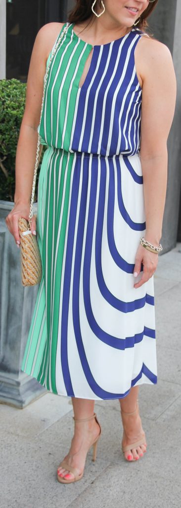 Summer Outfit | Striped Midi Dress | Work Wear for Women