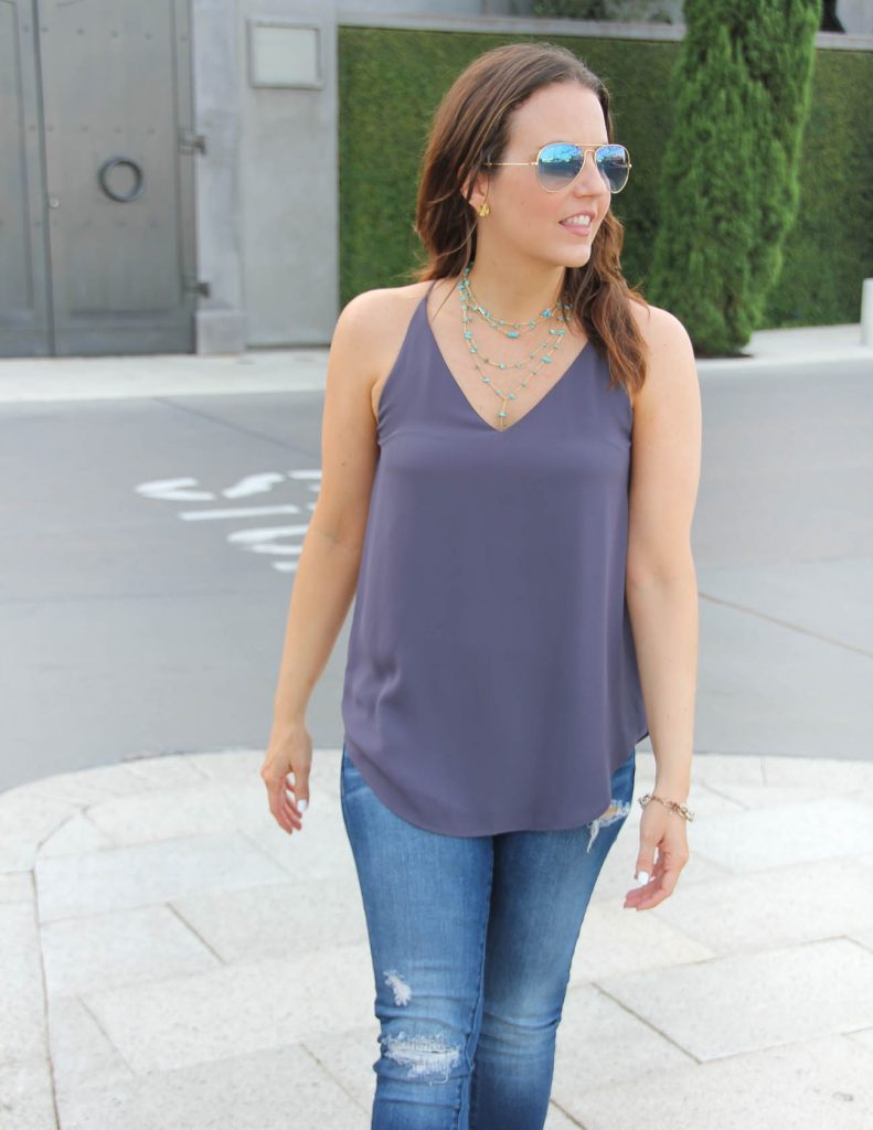 Summer Outfit | Boho Chic | Turquoise Y Choker Necklace | Lady in Violet | Houston Fashion Blogger