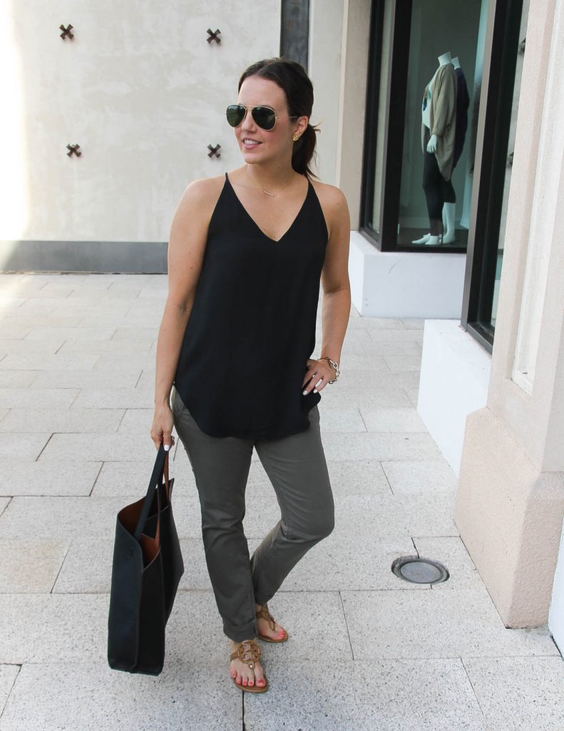 Summer Outfit | Black Cami | Olive Pants | Lady in Violet | Houston Fashion Blog