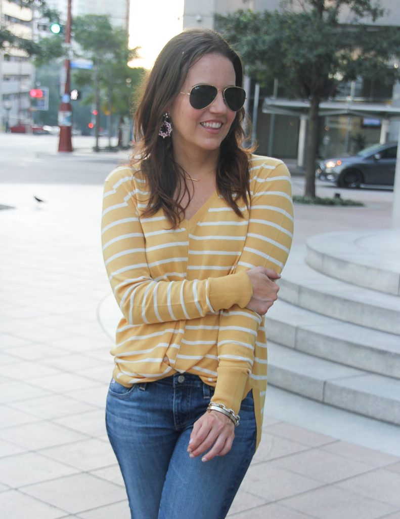 Fall Outfit | Cozy Yellow Sweater under $50 | Houston Fashion Blogger Lady in Violet