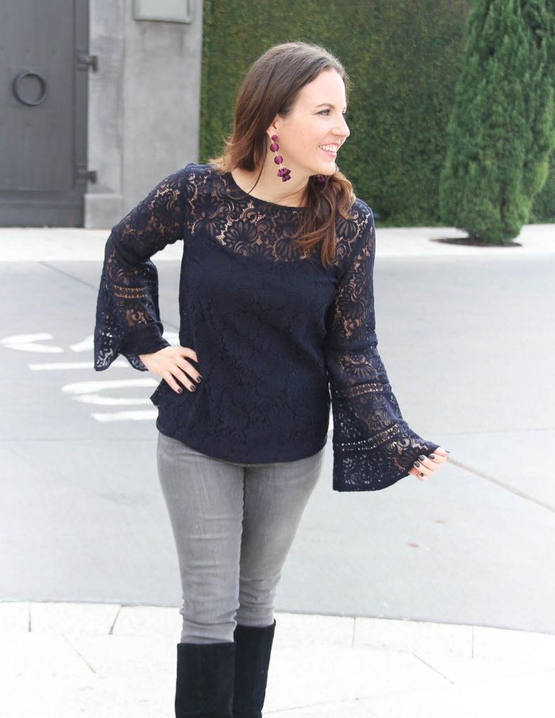 Lace Bell-Sleeve Top