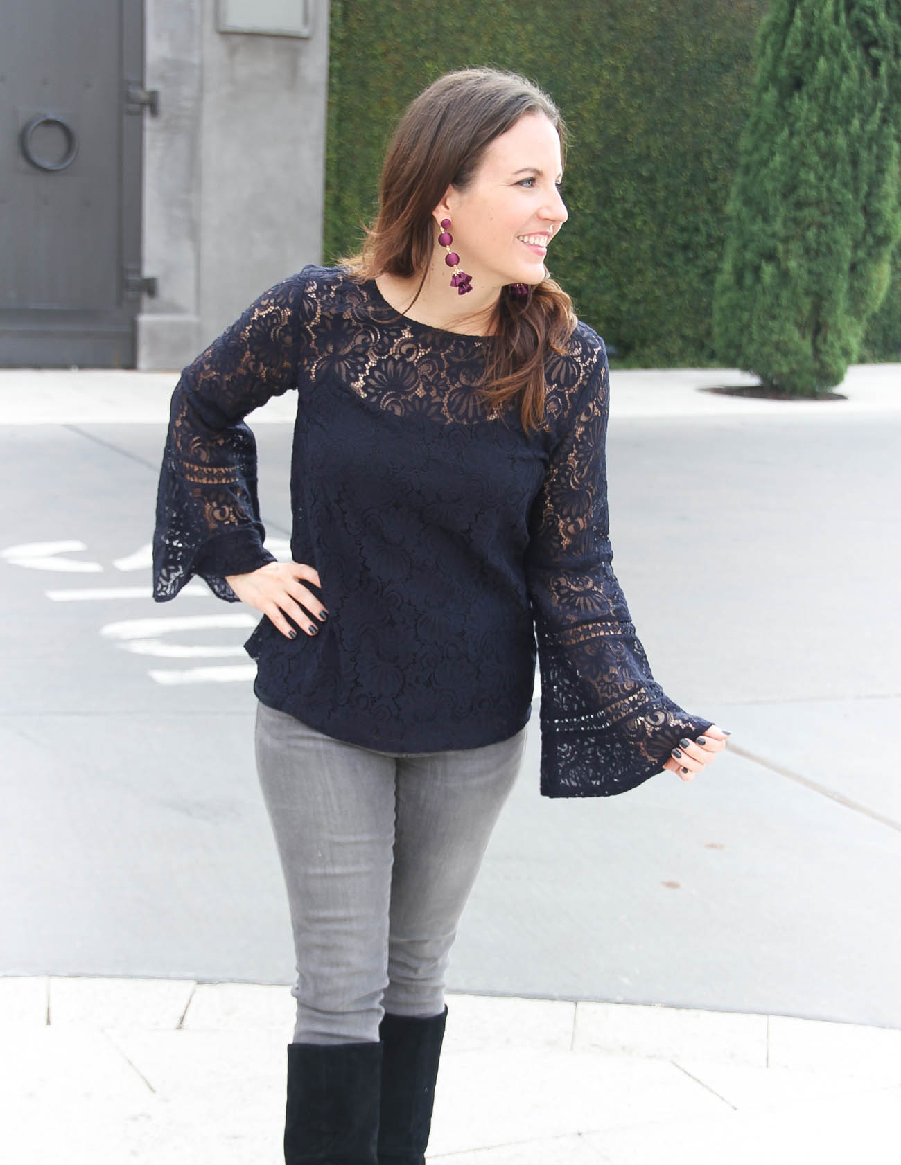 Lace Bell Sleeve Top for Alternative Fashion