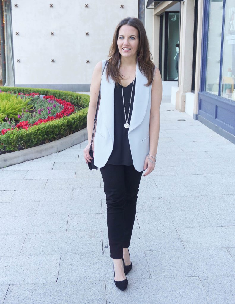 How to Wear a Blazer Vest with Jeans | Houston Fashion Blogger Lady in Violet