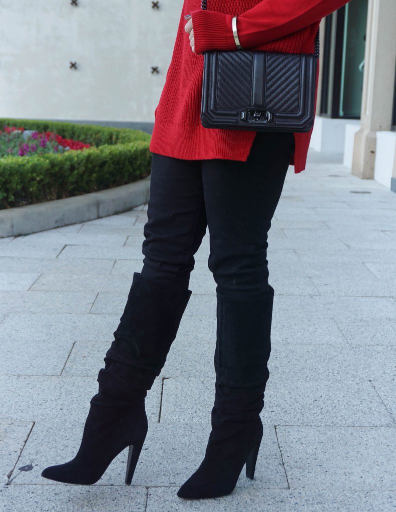 Winter Fashion | Black Slouchy Boots | Skinny Jeans | Houston Fashion Blogger Lady in Violet