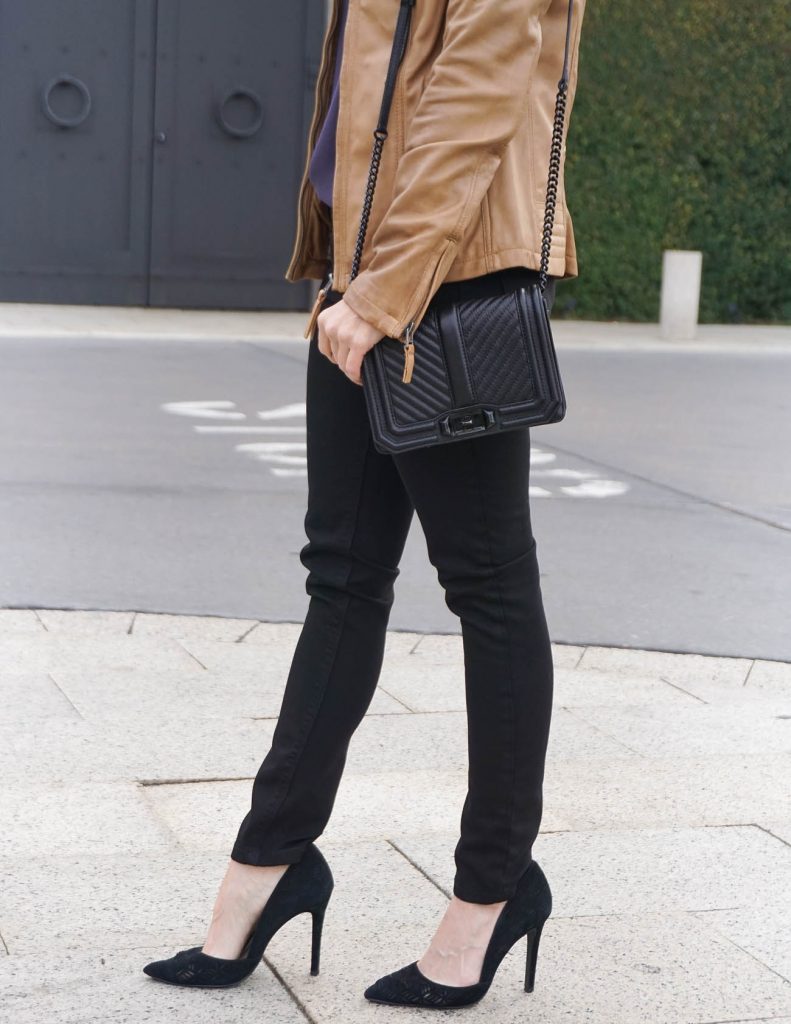 Date Night Outfit | Black Skinny Jeans | Rebecca Minkoff Love Bag | Houston Fashion Blogger Lady in Violet