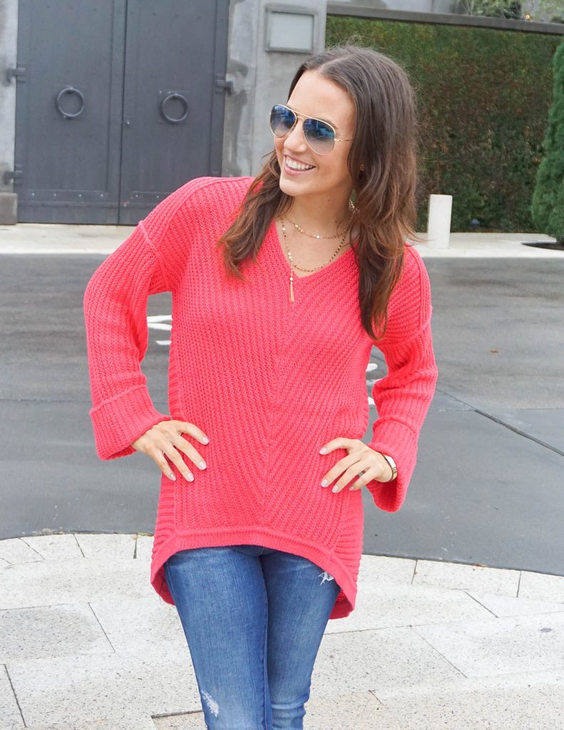 Coral on sale pink sweater