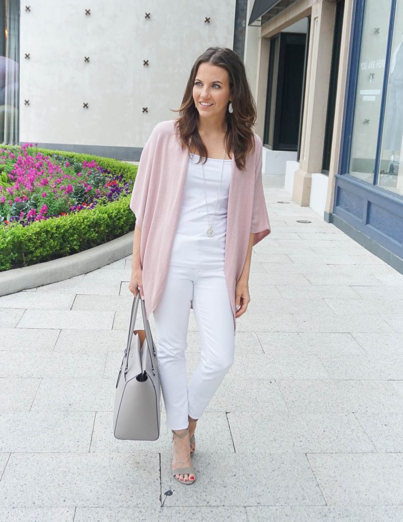 blush cardigan outfit