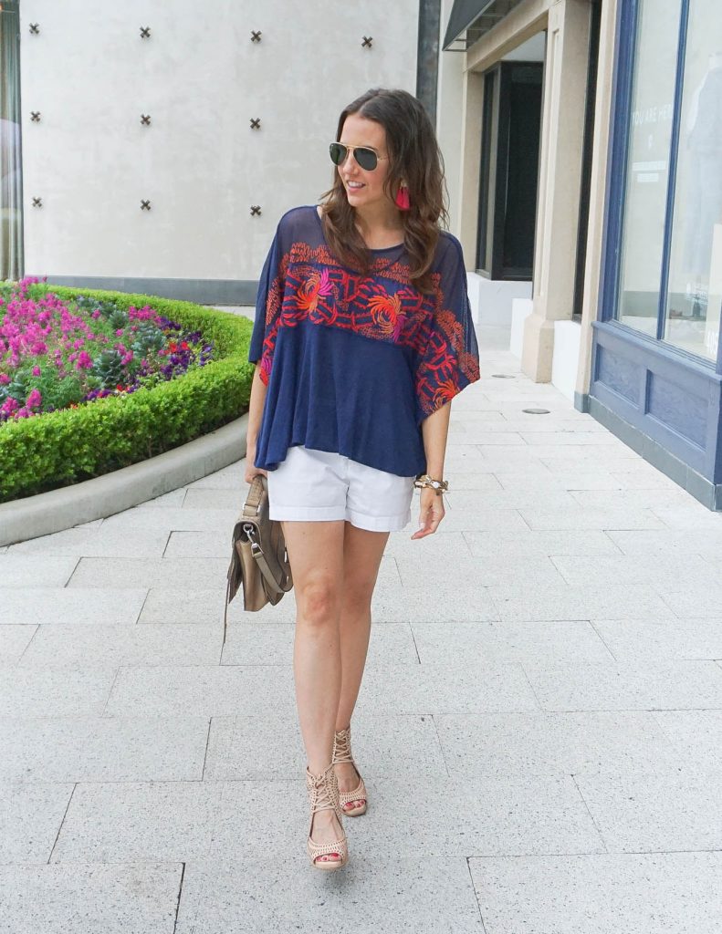 White Denim Shorts Outfit - Lady in VioletLady in Violet