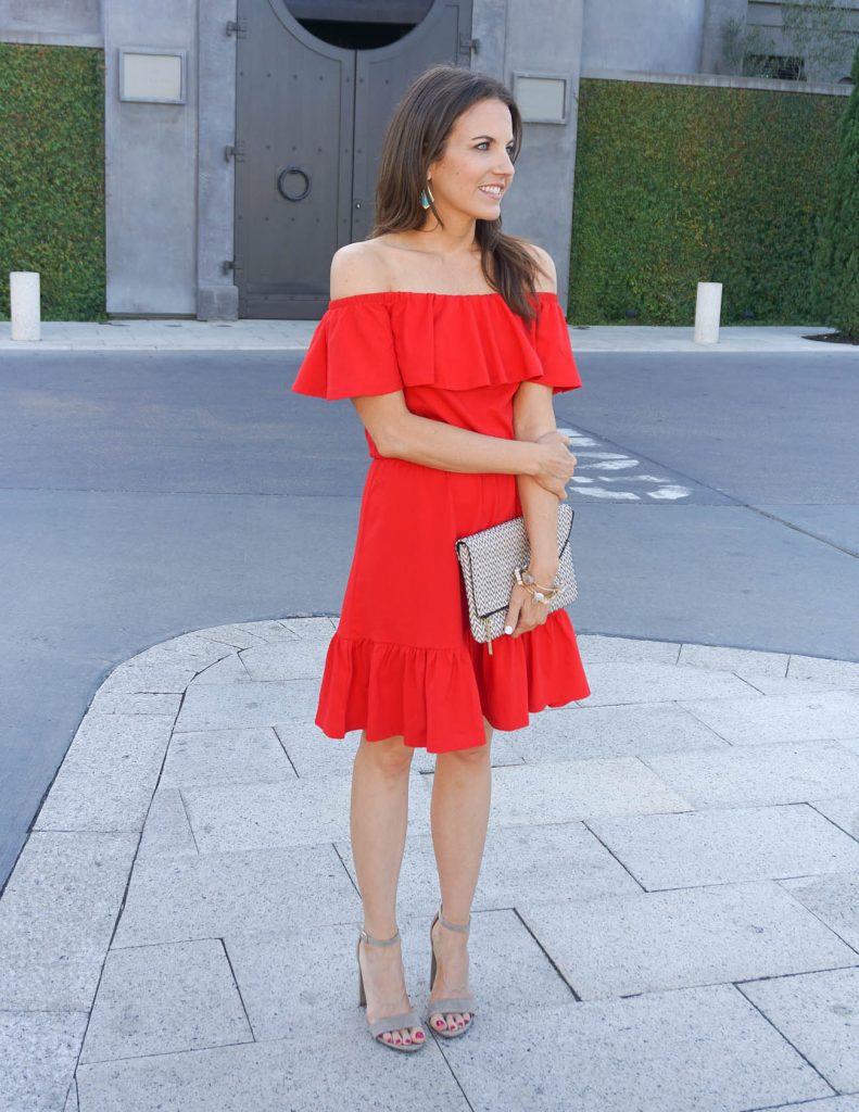 Summer Fashion | Red Dress | Turquoise Earrings | Houston Fashion Blogger Lady in Violet