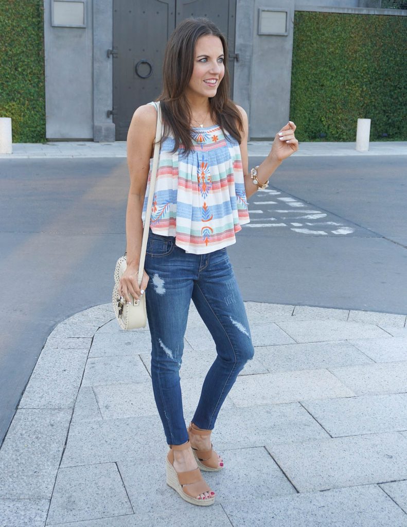 Summer Outfit | Crop Top | Distressed Jeans | Houston Fashion Blogger Lady in Violet