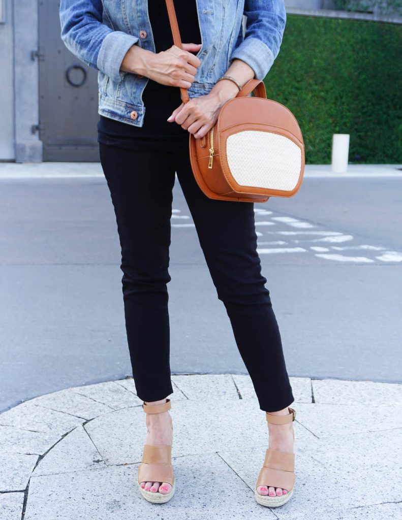 tan wedges outfit