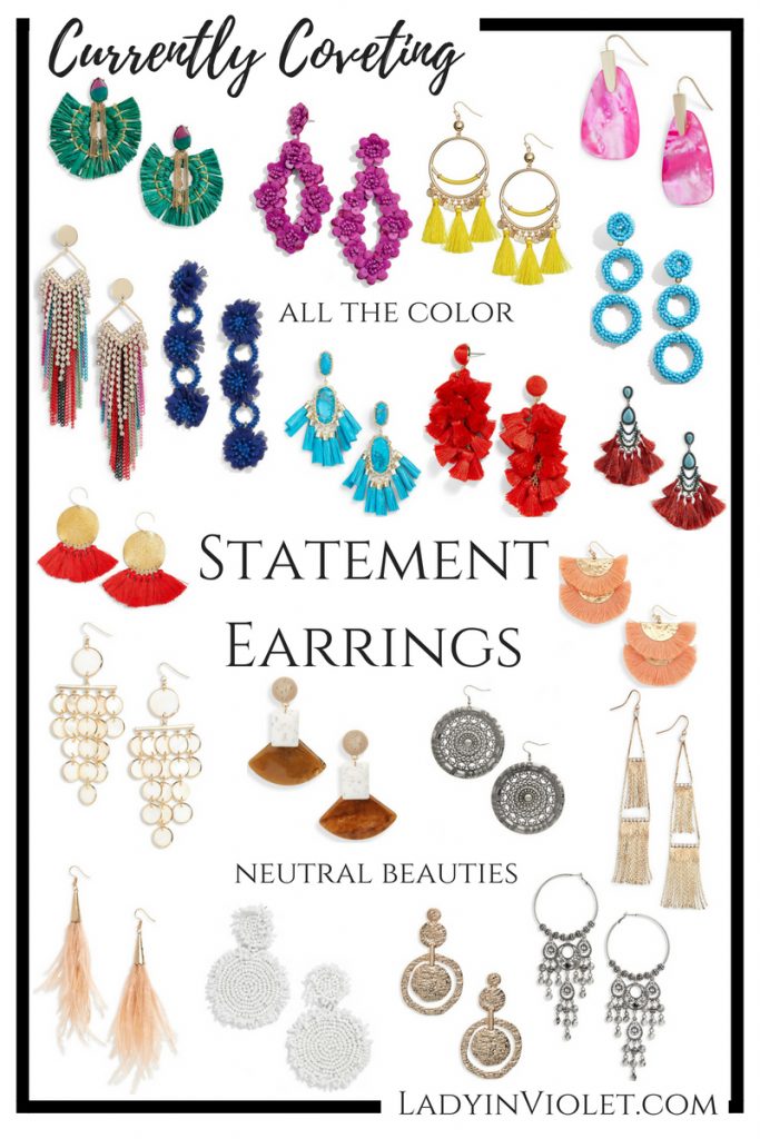 summer statement earrings | statement jewelry | Colorful earrings | Houston Fashion Blogger Lady in Violet