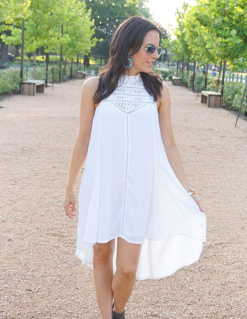 what to wear to white linen night Houston | summer outfit | white dress | Houston Fashion Blogger Lady in Violet