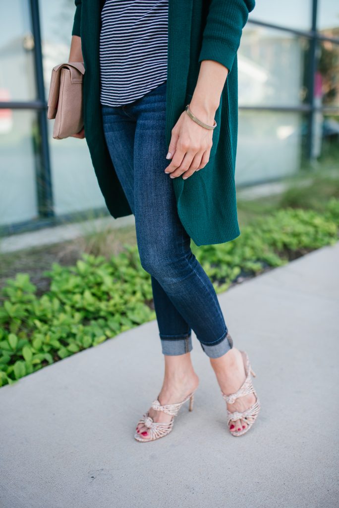 summer outfit | cuffed jeans | strappy mules | Houston Fashion Blogger Lady in Violet