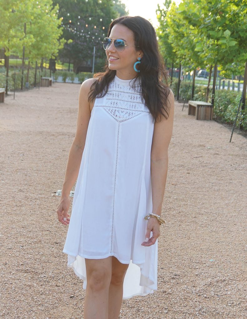 Summer Fashion | White Hi Low Dress | Casual Outfit | Houston Fashion Blogger Lady in Violet