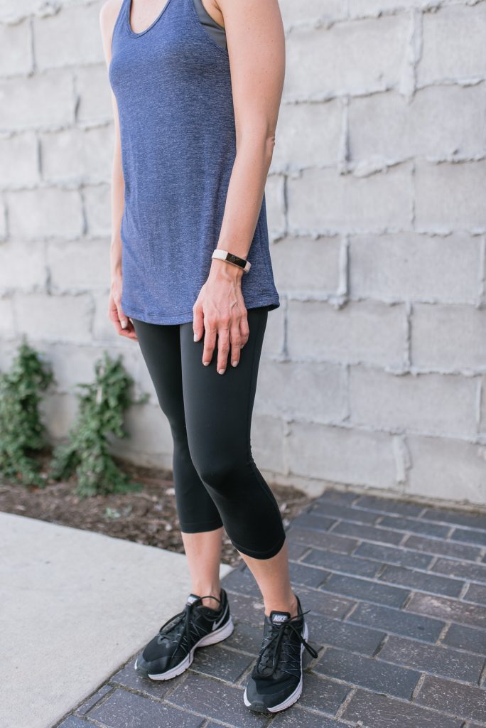 workout outfit | zella tank top | crop leggings | Houston Fashion Blogger Lady in Violet