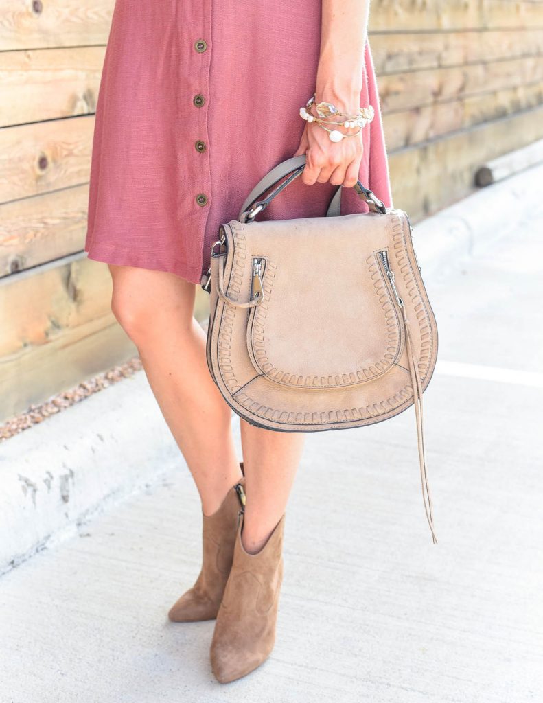 weekend outfit | brown suede booties | vanity saddle bag | Houston Fashion Blogger Lady in Violet