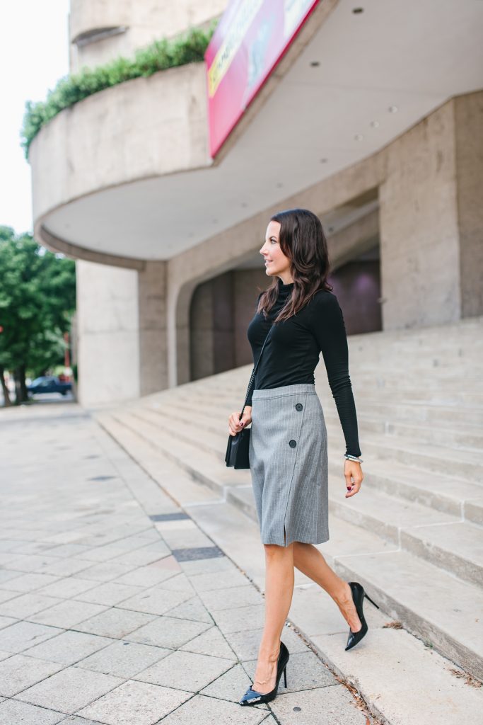 Striped pencil outlet skirt outfit