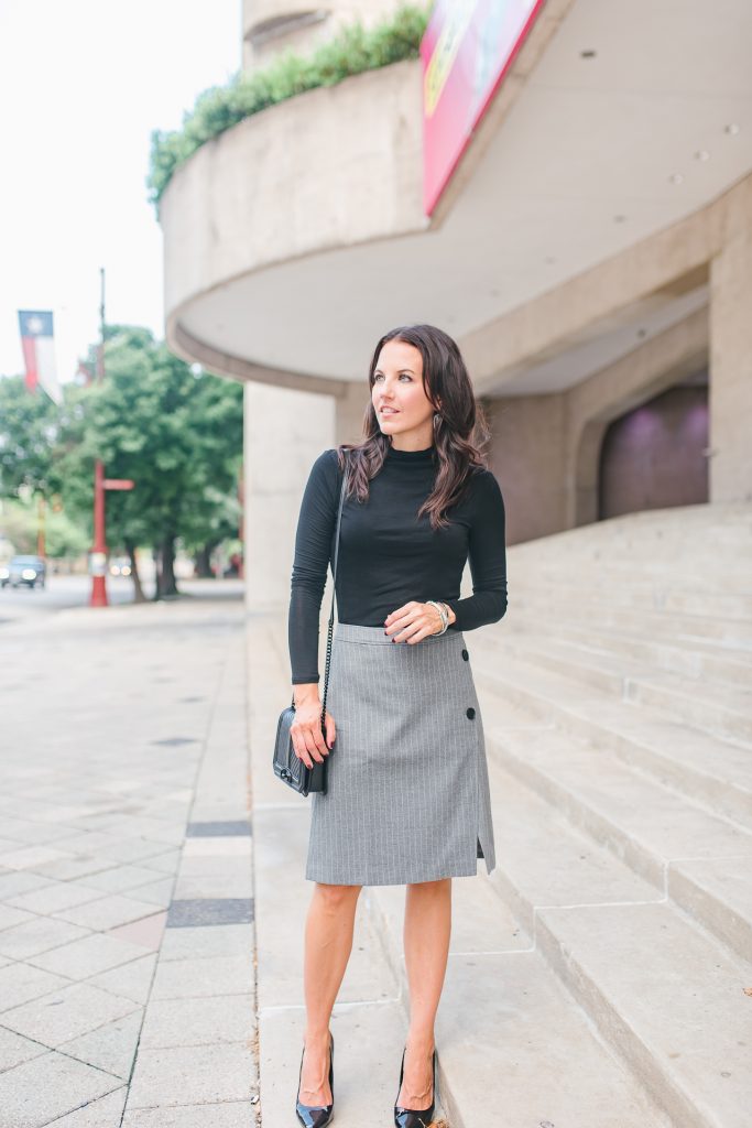 Turtleneck with sale pencil skirt