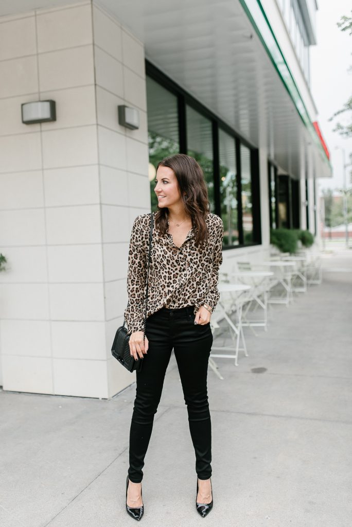 Leopard Print Blouse under $50, Lady in Violet