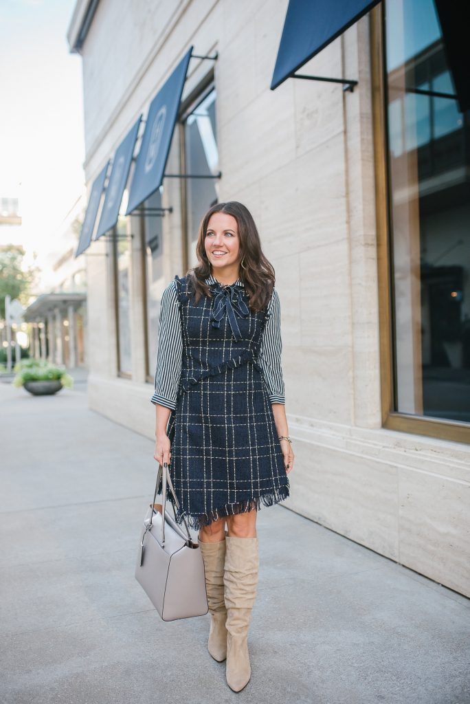 Navy store tweed dress