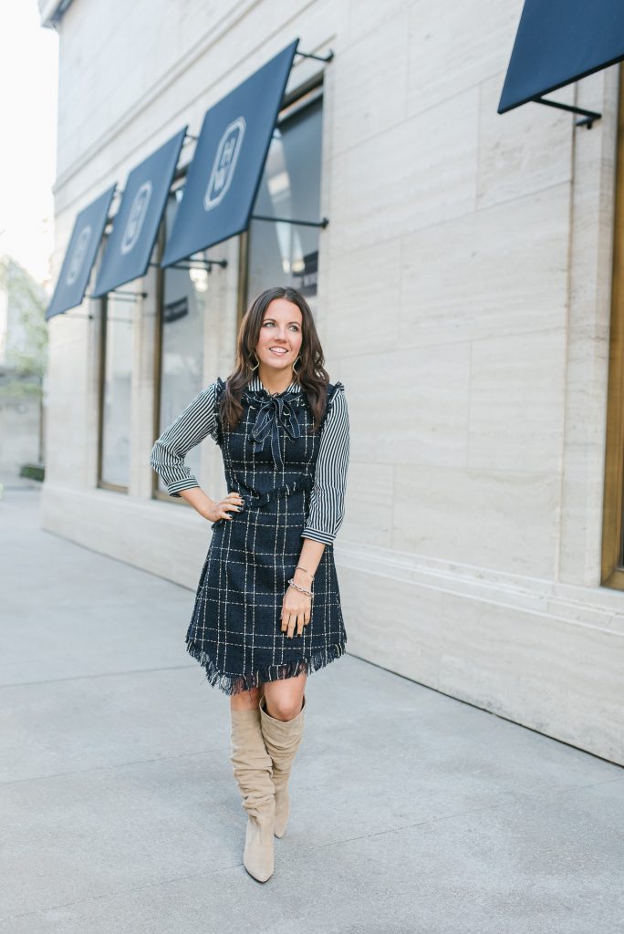 Navy 2024 tweed dress