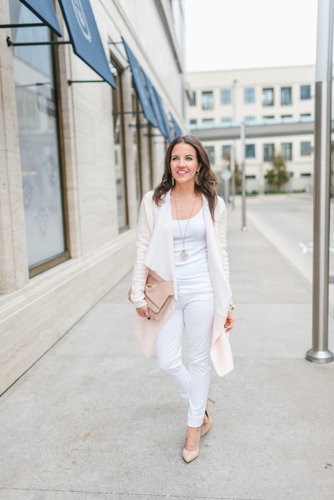 Blush Pink Cardigan + Happy New Year, Lady in Violet