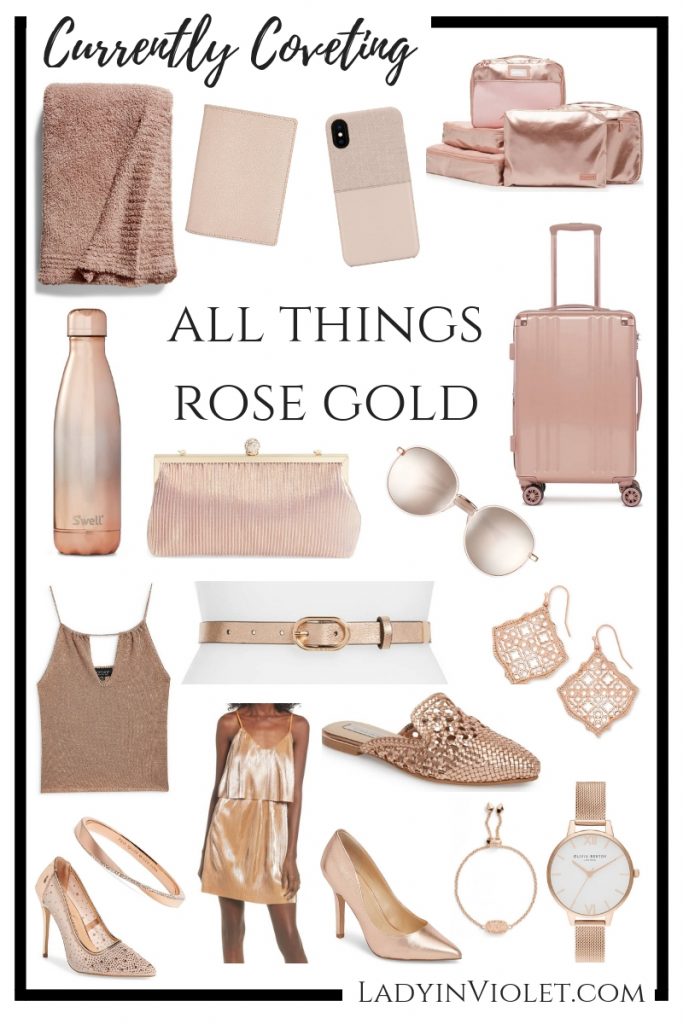 currenty coveting rose gold jewelry clothes home decor