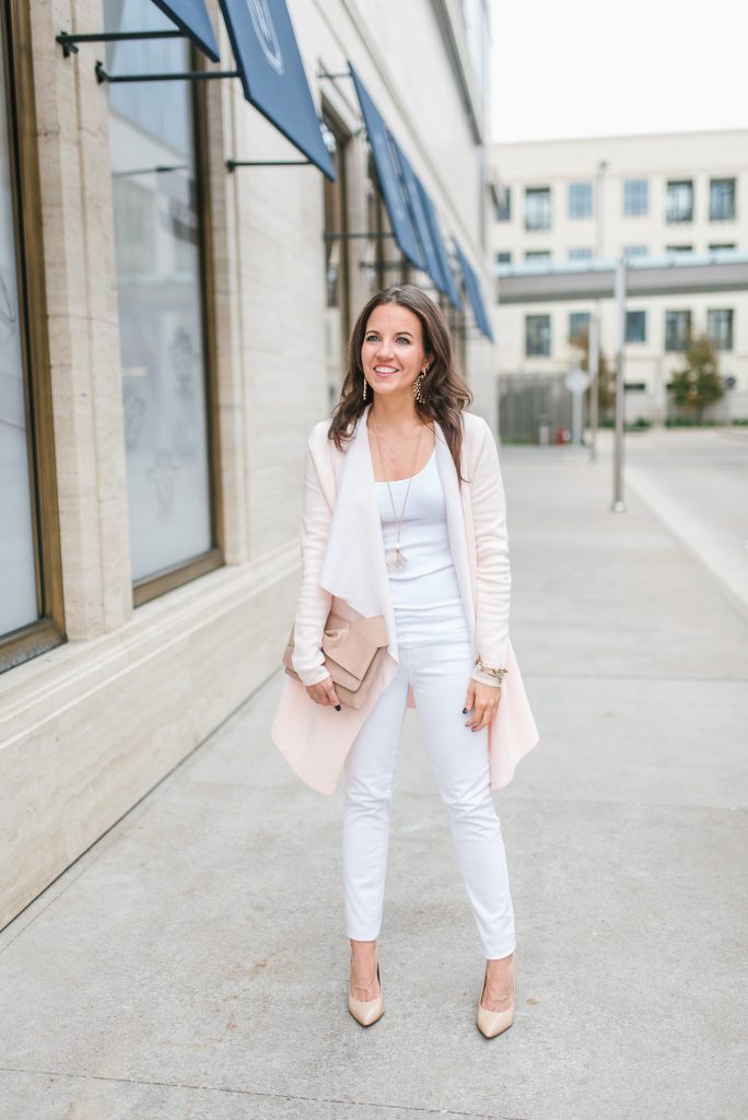 Outfits with pink on sale cardigan