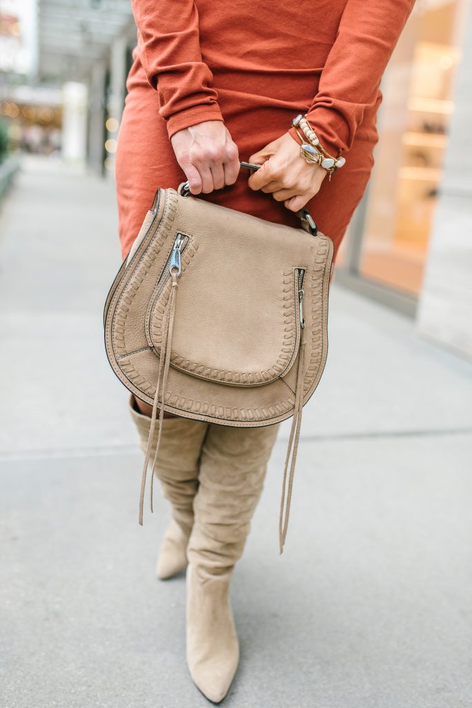 winter outfit | stuart weitzman boots | saddle crossbody bag | Houston Fashion Blogger Lady in Violet