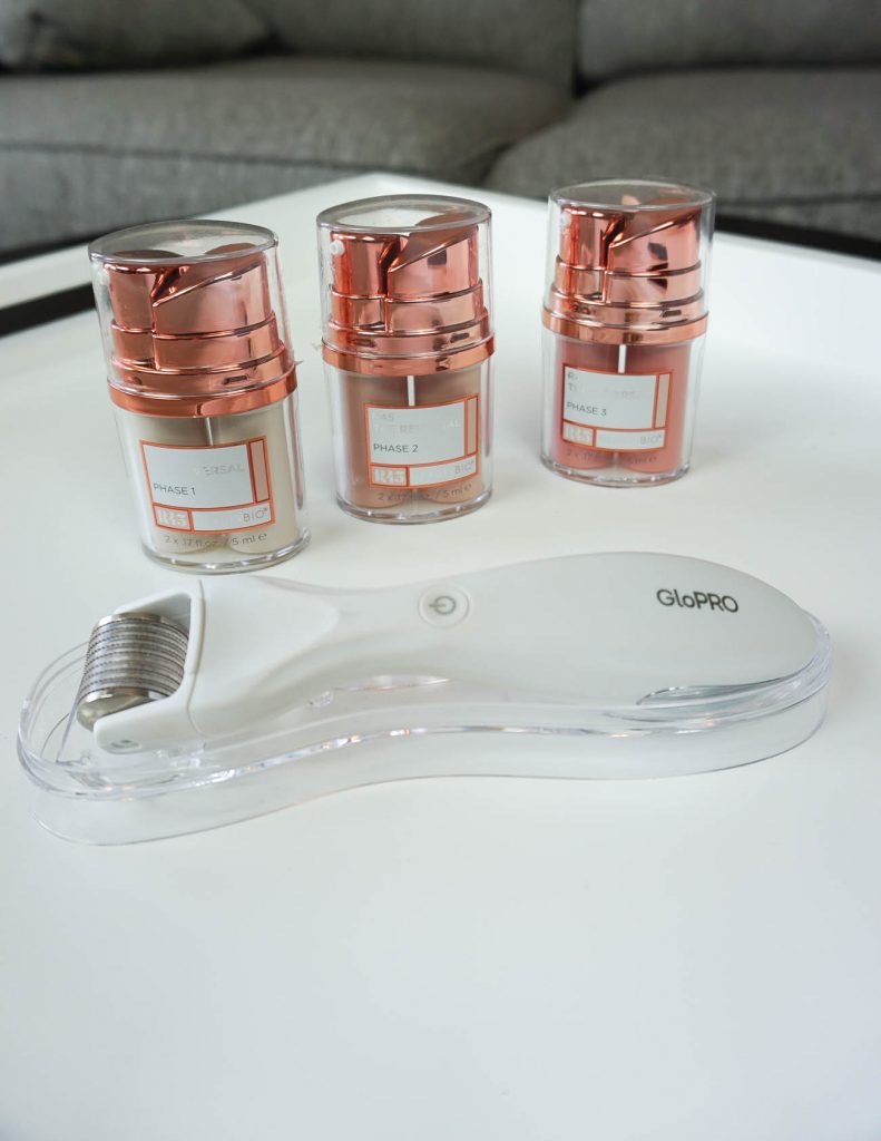 glopro microneedling tool and R45 Retinol review | Houston Beauty Blogger Lady in Violet
