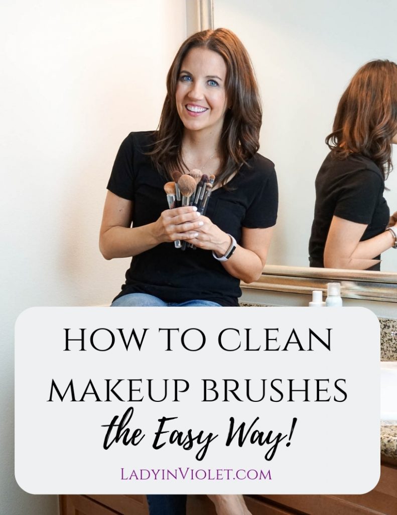 easy way to clean makeup brushes | Houston Beauty Blogger Lady in Violet