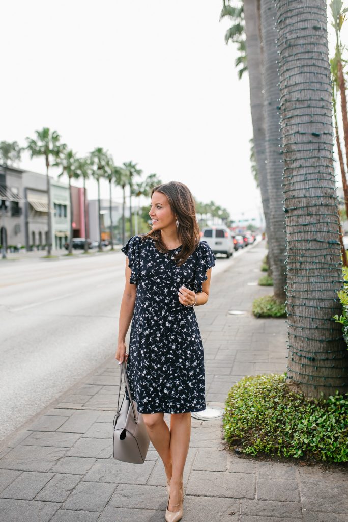 Wrinkle Free Work Dress, Lady in Violet, Petite Fashion Blogger