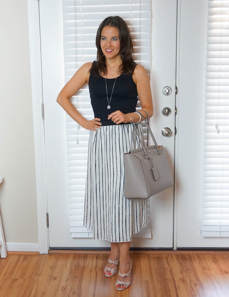 Styled 3 Ways: Black Tank Top, Lady in Violet